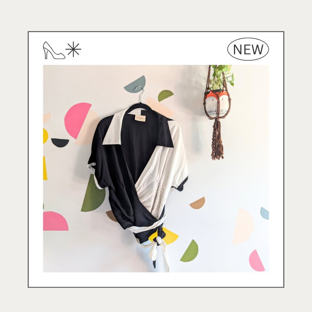 Colour Block Wrap Top